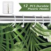 Bonhause Tropical Leaves Shower Curtain for Bathroom Green Palm Leaf