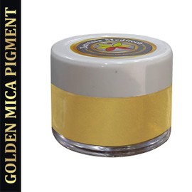 Zenvista Meditech Cosmetic Mica Pigment Powder with Beautiful Golden use for Lipstick,Makeup,Eyeshadow.(Golden)