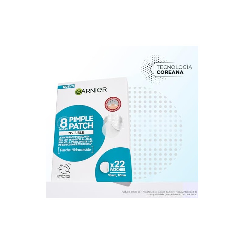 Garnier Pimple Patch Invisible, Parches Hidrocoloides Para Acné, Reduce Imperfecciones