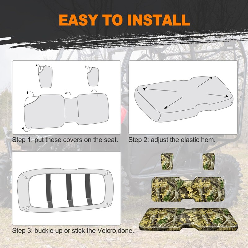 BORDAN Waterproof Seat Covers for UTV Pioneer 700, Heavy Duty
