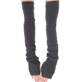 Anes p865 UV Protection, Summer Arm Cover, UPF50+, Plain, Long, 23.6 inches (60 cm), Mesh Back Mesh, Arm Cover, solid/dark grey