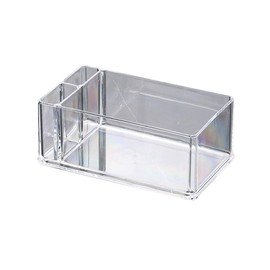 ZHIZHOU Napkin Rack 1 Piece Clear Acrylic Cocktail Napkin Holder Tissue Box Paper Serviette Dispenser Bar Caddy Straws Organiser for Dining Table Home Decor A#