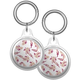 XtremePads Case, Compatible with Apple Airtags Finder - Protective Soft TPU Keychain Cover, for Pets, Bags, Keys ( Axolotl Fish )