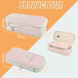 elook Pencil Case, Large Capacity Pencil Case, Portable Pencil Case for Boys, Girls and Adults Are All Suitable, pink, Fashion