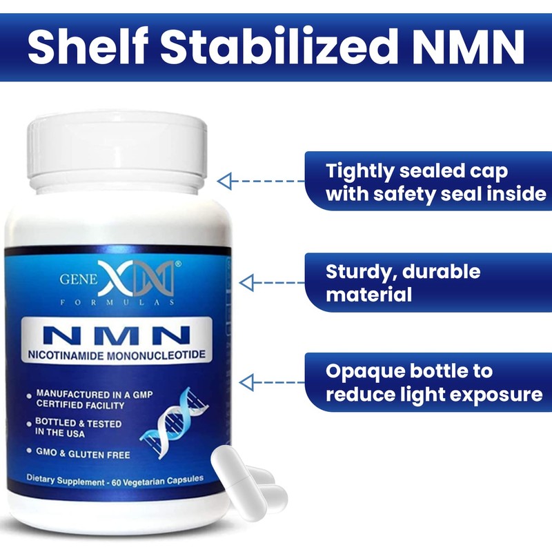 Genex Formulas NMN 250mg - Stabilized Form (60 Capsules), 99%