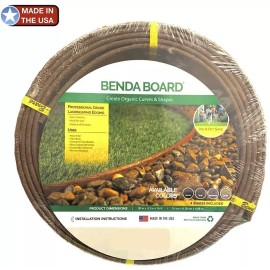 Master Mark Professional Grade Landscape & Garden Bender Board Edging Kit 3.3" x 16'ft Brown