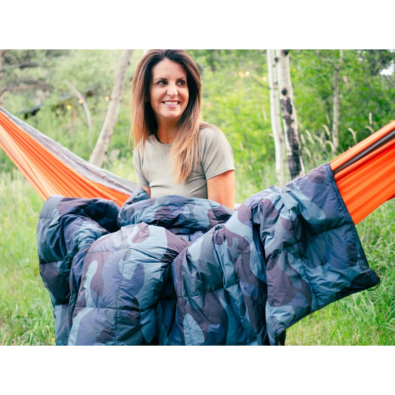 Get Out Gear - Manta hinchada de camuflaje (plumón, azul)