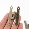 Ncheli 6 x Antique Hinges, Decorative Cupboard Hinge Bronze Retro