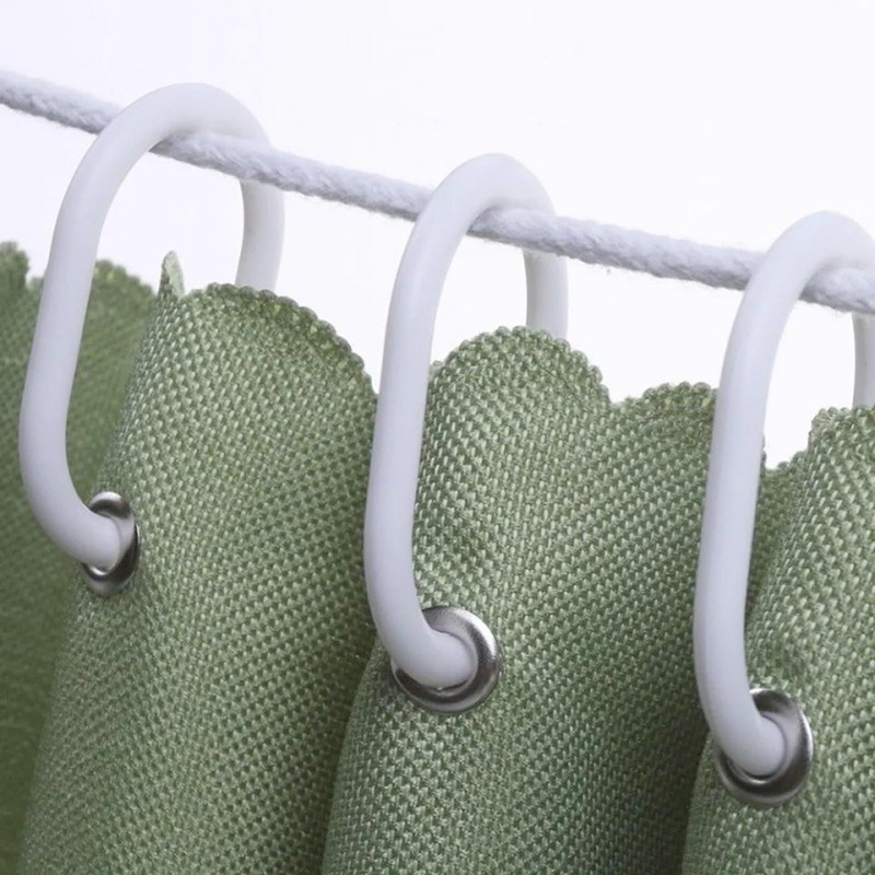 60Pcs Plastic Curtain Hanging Rings Durable Multifunctional C-Shaped Shower Curtain