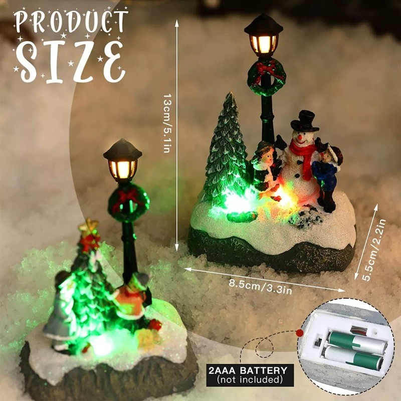 Matic Villa Navideña 2 Pzs Para Decoracion Del Hogar