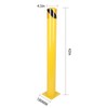 Safety Bollard Post, 42"×4.5" Yellow Steel Bollard merges Parking Bollard,Safety