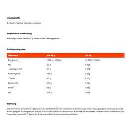 GymBeam GymBeam Bio-Reishi (Pulver) - Vital-Pilz, hochwertiges Bio-Reishipulver zur Untersttzung des Immunsystems und Herz-Kreislauf-Systems, ideal fr Smoothies, Ganoderma Lucidum, 100 g