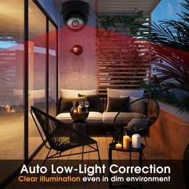 IFWATER 2MP USB Dome Camera Weatherproof Metal Housing 24 IR-LEDs for Day and Night Monitoring Audio Motion Detection,Ideal Home Security Surveillance for Baby Monitoring,Pet Surveillance and Parking