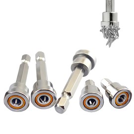 Teursa 5pcs Set TEURSA ® Premium Magnetic Drywall Screw Setter - PH2 Bits for Plasterboard - Hex Shank Positioning Bit - Easy Drywall Installation - Drill Accessory (3pcs 2'' + 2pcs 1'')