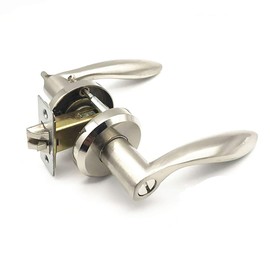 TopHomer Door Lever Handle Lock Latch Sets, Internal Doors Three Lever Handle Lock, Entry Front Door Knob Leverset Lockset for Passage and Bathroom