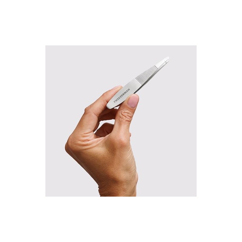 Tweezerman Wide Grip Extra Large Slant Tweezer, Stainless Steel (Pack