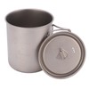 750ml Outdoor Titanium Water Mugs With Folding Handles Portable Camping