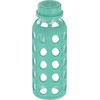 Lifefactory 9-Ounce Glass Water Bottle with Flat Cap and Silicone