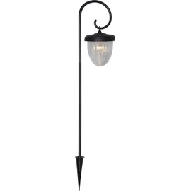 Bellota-1 LED Solar Pole Hanging Lantern Warm White LED Black Approx. 12 x 51 cm