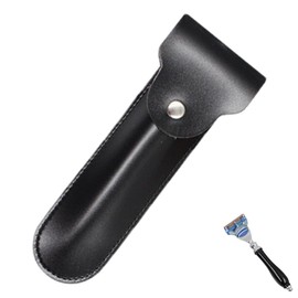 AOEVUIR Leather Case Razor Protection Travel Case for Leather Safety Razor's Double Edge Safety Case Cover with Felt Lining