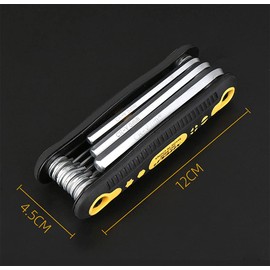 8PCS Precision Screwdriver Set Multifunctional Folding Repair Tool Kit Phillips Screwdriver Tool Kit (Blue Yellow)