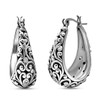 Pendientes de aro para mujer, de plata de ley 925,