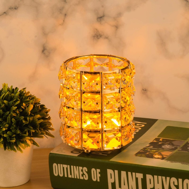 Feyarl Crystal Beads Makeup Brush Holder Pen Pencil Holder Storage