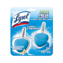 Lysol Lysol Automatic In-The-Bowl Toilet Cleaner, Cleans and Freshens Toilet Bowl, Atlantic Fresh Scent, 2 Count (Pack of 1)