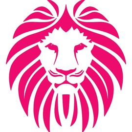 NBFU Animal Lion Head Tribal Wildlife (Pink) (Set Of 2) Premium Waterproof Vinyl Decal Stickers For Laptop Phone Accessory Helmet Car Window Bumper Mug Tuber Cup Door Wall Decoration