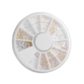 FRCOLOR Nail Art Studs Metal Rivet Mixed Shapes DIY Nail Art Design Decor for Women Suitable for Salon Home Use Multifunctional Accessories