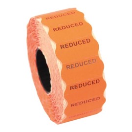 CT4 26mm x 12mm Price Gun Labels - Printed 'Reduced' - 10 Rolls / 15,000 Labels