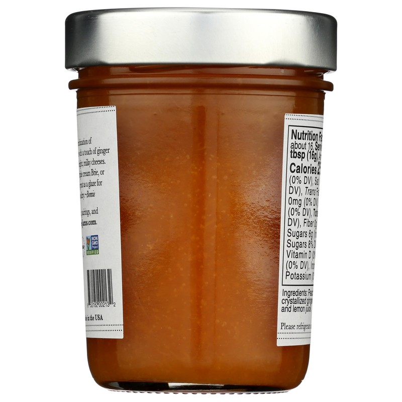 Bonnie's Jams, Peach Ginger Jam, 8.75 Ounce