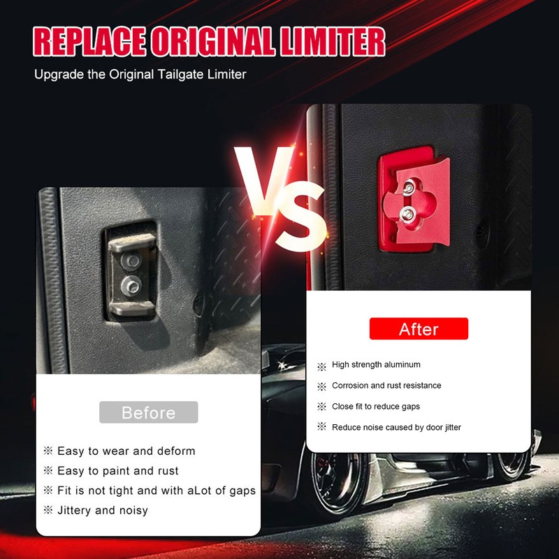 Tailgate Limiter Aluminum Rust Resistant Tailgate Latch Bumper Stop Accessories