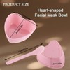 Facial Bowls Plastic Heart Shaped Facial Mask Mixing Set with