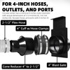 TonGass (Combo Pack) 4" to 2-1/2" Hose Cone Reducer, Dust
