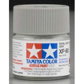 The Hobby Company Tamiya Flat Acrylic Paint Mini 10ml Royal Light Grey XF80