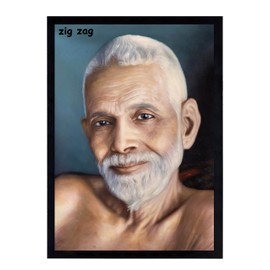 zig zag Ramana Maharshi Big Photo Frame For Wall Picture Frame Size medium (9.5 x 13.5 inches, Acrylic Glass)
