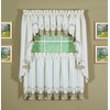 Today's Curtain Verona Reverse Embroidery Valance, 14", Ecru/Antique