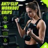 LTFIOON 1 Pair Anti Slip Workout Grips, Ergonomic Rubber Gym