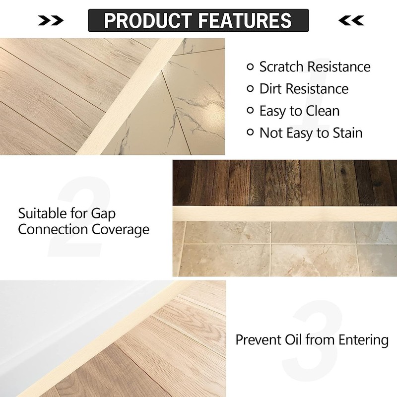 20Ft Floor Transition Strip Self Adhesive Vinyl Cover Floor Strip
