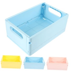 STOBAZA 4Pcs Stackable Storage Box for Home Sundries Collapsible Organizer for Desk Multi Color Crate for DIY Convenient Desktop Storage for Clutter Management