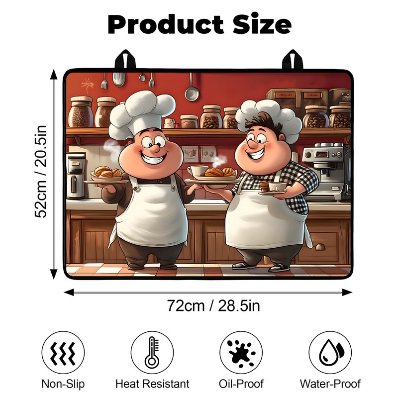 BSFHH Heat-Resistant Glass Stove Top Cover with Anti-Slip Rubber Coating
