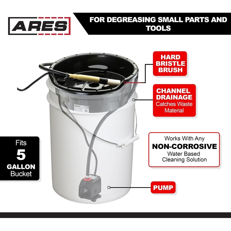 ARES 70922 - Portable Parts Washer - Easily Fits 5