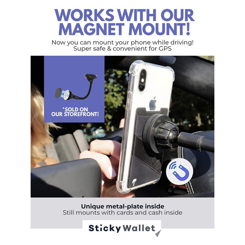 LIFESTYLE DESIGNS The StickyWallet – Premium Spandex Stick-on Phone Wallet