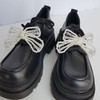 Shoe Ribbon with Pearl Accessory Materials (2-Piece Set) for DIY Decoration Sneaker Crystal Butterfly 2p