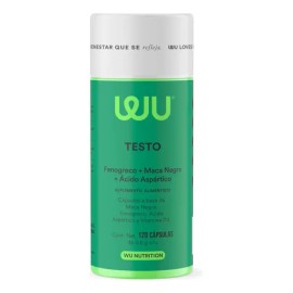 Suplemento Testo Wu Nutrition 120 Capsulas Fenogreco Maca Negra Acido Aspartico Vitamina D3 Consumo de 2 Meses Hombre Bienestar                       
