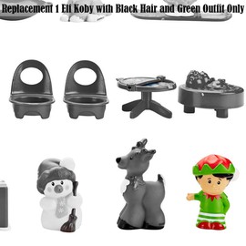 Replacement Figure for Fisher-Price Little People Advent Calendar - DGF96 ~ Includes One Elf Koby with Black Hair and Green Outfit
