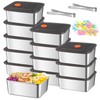Waldeinsamkeit 12Pcs 316 Stainless Steel Food Storage Containers Airtight Lids
