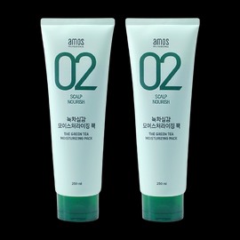 Green tea experience Amos Moisturizing Pack 250ml x 2 / 아모스 모이스처라이징 팩 250ml 2개