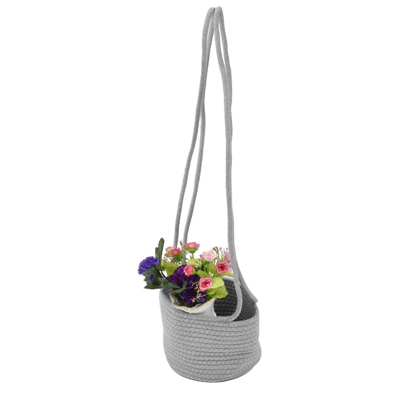 Hanging Basket Cotton Jute Rope Durable Hanging Planter Plant Holder